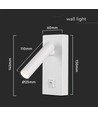 2W LED wandspot - 3000K, wit