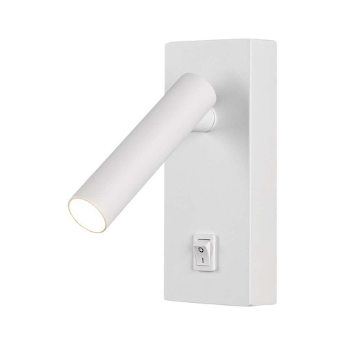 2W LED wandspot met schakelaar, vierkant - 150lm, 4000K, wit, 14,5 x 15 cm