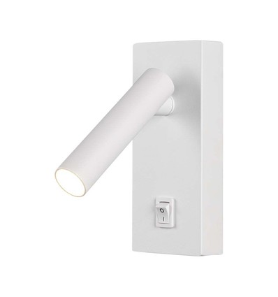 2W LED wandspot met schakelaar, vierkant - 150lm, 4000K, wit, 14,5 x 15 cm