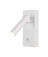 2W LED wandspot met schakelaar, vierkant - 150lm, 4000K, wit, 14,5 x 15 cm