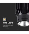 18W LED aluminium module - 3000K, 1900lm, 34 graden, zwarte behuizing, IP20