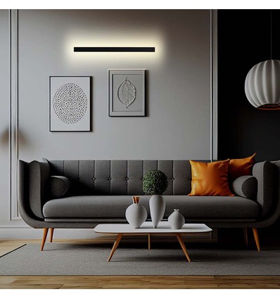 16W LED wandlamp - IP65 binnen en buiten, 101cm, Antraciet, incl. lichtbron