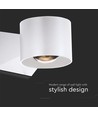 5W witte ronde wandlamp met up/down licht - IP65, 4000K, incl. lichtbron