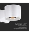 5W witte ronde wandlamp met up/down licht - IP65, 4000K, incl. lichtbron