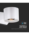 5W witte ronde wandlamp met up/down licht - IP65, 4000K, incl. lichtbron