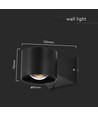 5W LED wandlamp, rond - IP65, zwart, 3000K, up/down licht, incl. lichtbron
