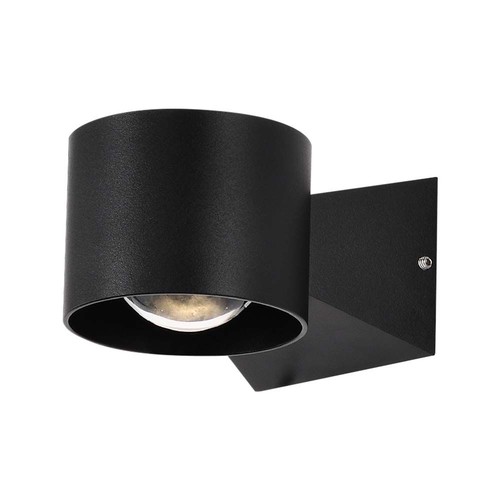 6W LED wandlamp - IP65, zwart, 3000K, 465lm, vierkant, binnen / buiten, incl. lichtbron