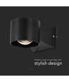 6W LED wandlamp - IP65, zwart, 4000K, 465lm, vierkant, binnen / buiten, incl. lichtbron