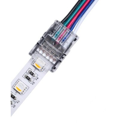 LED-strip connector voor losse draden - 12mm, RGB+W, IP20, 5V-24V