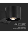 6W LED wandlamp - IP65, zwart, 4000K, 465lm, vierkant, binnen / buiten, incl. lichtbron