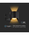 6W LED wandlamp - IP65, zwart, 4000K, 465lm, vierkant, binnen / buiten, incl. lichtbron