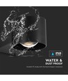 6W LED wandlamp - IP65, zwart, 4000K, 465lm, vierkant, binnen / buiten, incl. lichtbron