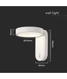 5W wandlamp - LED, 3000K+4000K, wit, IP65
