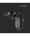 5W roteerbare LED wandlamp - IP65, 600lm, 120 graden, zwarte behuizing