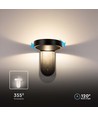 5W roteerbare LED wandlamp - IP65, 600lm, 120 graden, zwarte behuizing