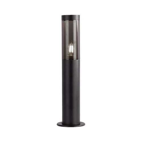 V-Tac E27 tuinlamp, IP44 - rookkleurig kunststof, zwart, hoogte 45 cm, zonder lichtbron