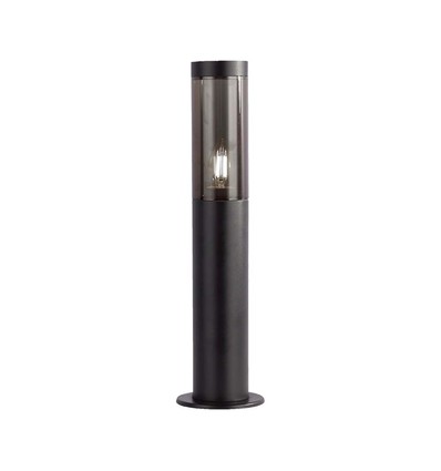 V-Tac E27 tuinlamp, IP44 - rookkleurig kunststof, zwart, hoogte 45 cm, zonder lichtbron