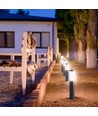 V-Tac E27 tuinlamp, IP44 - rookkleurig kunststof, zwart, hoogte 45 cm, zonder lichtbron