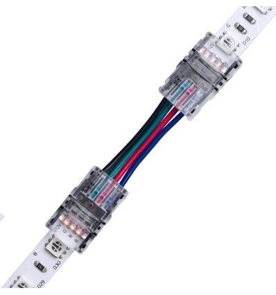 Verbindingsstuk met kabel voor LED-strip - 10mm, RGB, IP65, 5V-24V