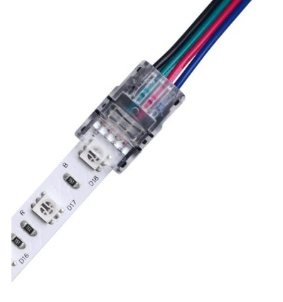 LED-strip connector voor losse draden - 10mm, RGB, IP65, 5V-24V