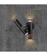6W 2-weg spot wandlamp - IP44, zwart, 3000K, 90 graden, verstelbaar, incl. lichtbron