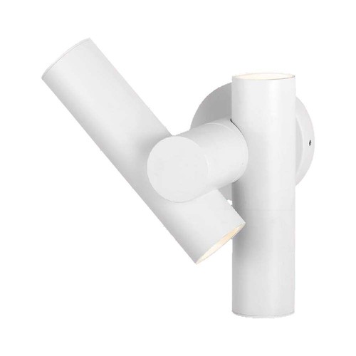 6W 2-weg spot wandlamp - 3000K, wit, IP44, 300° verstelbaar, incl. lichtbron