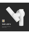 6W 2-weg spot wandlamp - 3000K, wit, IP44, 300° verstelbaar, incl. lichtbron
