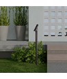 4W tuinlamp bolderkar - 100cm, IP44, zwart, aluminium, 12,9x15,9x100 cm