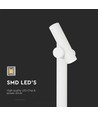 100cm 5,2W dubbele LED tuinlamp - IP44, wit, 3000K, verstelbare lichtstraal, 100cm hoog