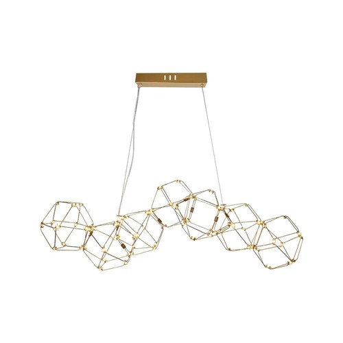 28W LED design pendellamp - Goud, 3000K, L94,5 x W32,5 cm, decoratieve hanglamp