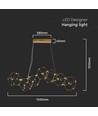 28W LED design pendellamp - Goud, 3000K, L94,5 x W32,5 cm, decoratieve hanglamp