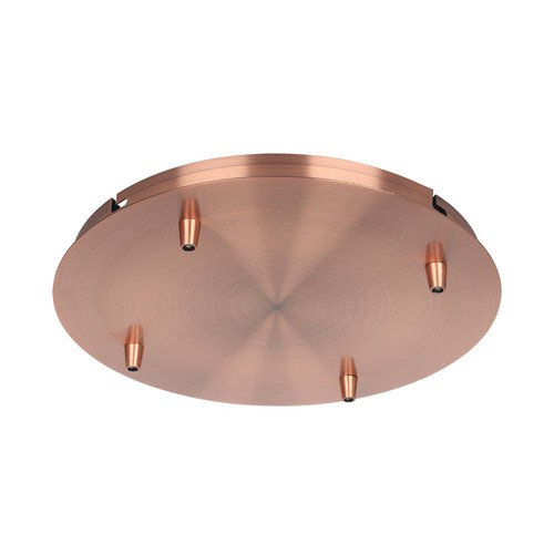 Koper Rozet Voor 4 Lampen - Ø300mm