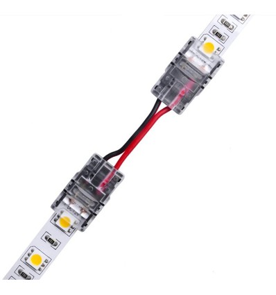 Verbindingsstuk met kabel voor LED-strip - 10mm, enkelkleurig, IP65, 5V-24V