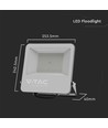 100W LED-projector - 4000K, zwarte behuizing, grijs glas, 185lm/W