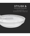 18W Buiten wand-/plafondlamp - IP54, Ø19,5cm, Hoogte 3,8cm, schotlamp