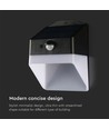 2W Zonnecel Wandlamp - Panda 200lm, Lithium Batterij 3.7V 1200mAh, 4000K, Zwart+Wit