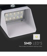 2W Zonnecel Wandlamp - Panda 200lm, Lithium Batterij 3.7V 1200mAh, 4000K, Zwart+Wit