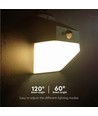 2W Zonnecel Wandlamp - Panda 200lm, Lithium Batterij 3.7V 1200mAh, 4000K, Zwart+Wit