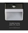 2W Zonnecel Wandlamp - Panda 200lm, Lithium Batterij 3.7V 1200mAh, 4000K, Zwart+Wit