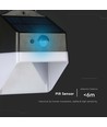 2W Zonnecel Wandlamp - Panda 200lm, Lithium Batterij 3.7V 1200mAh, 4000K, Zwart+Wit