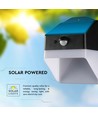 2W Zonnecel Wandlamp - Panda 200lm, Lithium Batterij 3.7V 1200mAh, 4000K, Zwart+Wit