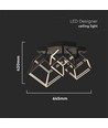 46W Designer LED hanglamp - 4900lm, dimbaar, zwart, 3000K, warm wit