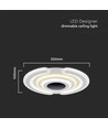 95W smart decoratieve LED plafondlamp - 9900lm, Ø52cm, CCT, dimbaar, incl. afstandsbediening