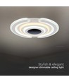 95W smart decoratieve LED plafondlamp - 9900lm, Ø52cm, CCT, dimbaar, incl. afstandsbediening