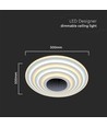 125W Designer LED plafondlamp, 13100lm - Ø50cm, dimbaar, 3-in-1 CCT, incl. afstandsbediening