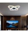 130W LED designer kroonluchter, dimbaar - 13600lm, 3-in-1 CCT, incl. afstandsbediening, zwart/wit design