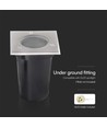V-Tac GU10 mini inbouwspot - Vierkant, roestvrij staal, GU10 fitting