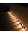 5W witte LED inbouwspot voor trappen - IP65, 3000K, vierkant, aluminium