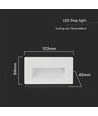 3W LED trapverlichting - 180lm, 3000K, wit, 5,8x10,3 cm, incl. lichtbron
