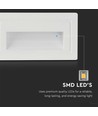 3W LED trapverlichting - 180lm, 3000K, wit, 5,8x10,3 cm, incl. lichtbron